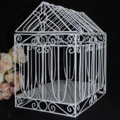 Wedding  House Shaped Bird Cage Card Keeper Image 1