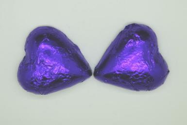 Dolci Doro Dark Purple Heart Shaped Chocolates x 100 Hor Pur Image 1