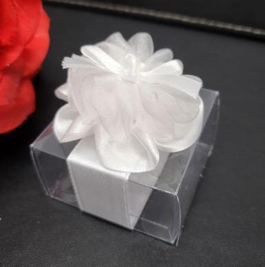 Wedding  Clear PVC box with bow Image 1