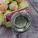 Bomboniere - round silver favour trays x 6 image