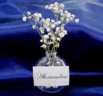 Mini Glass Vase Place Card Holders x 10 image
