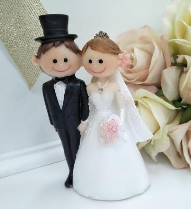 Wedding  Bride And Groom Roses Figurine Cake Topper Image 1