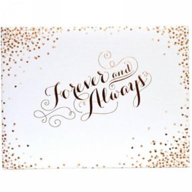 Wedding  Forever and Always Gold Foil Guest Book Image 1