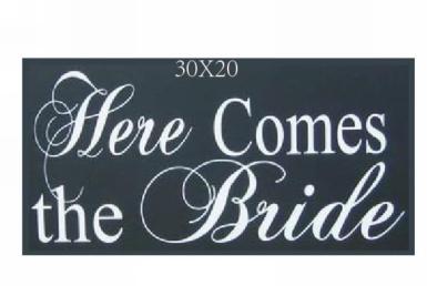Wedding  Here comes the bride sign Image 1