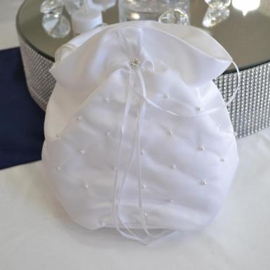 Wedding  Bridal Dilly Bag Ivory with Pearls Image 1