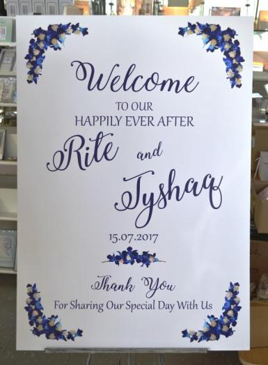 Wedding  Welcome Sign - Singapore Orchids Image 1