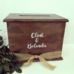 Rustic Stained Timber Wishing Well with personalised names image