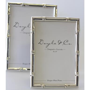 Wedding  Silver Plated Bamboo Frame 4x6 Image 1