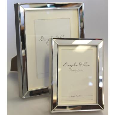 Wedding  Mirror Frame with Silver Edge 4x6 inch Image 1