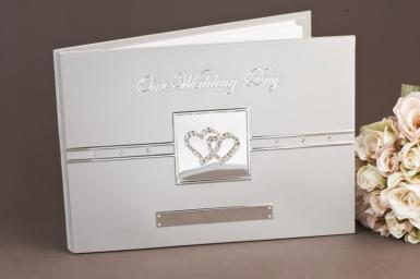 Wedding  Deluxe Silver Guest Book Image 1