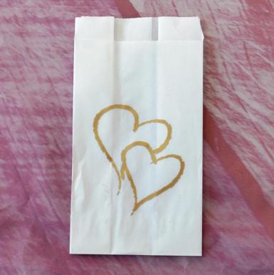 Wedding  Cake Bags - Brushed Hearts x25 Image 1