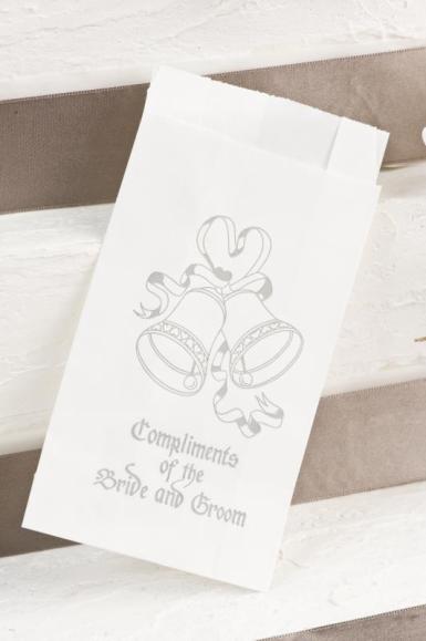 Wedding  Wedding Cake Bags - Gold or Silver Bells x25 Image 1