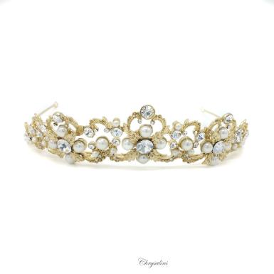 Chrysalini Pearl Bridal Crown, Wedding Tiara - T11564 T11564 | PEARLS Image 1