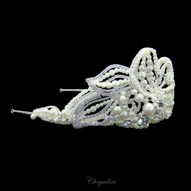 Chrysalini Bridal Headband, Wedding Vine Hairpiece with Crystals - E93995 E93995 Image 1