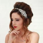 Chrysalini Bridal Headband, Wedding Vine Hairpiece with Crystals - HB20202 image