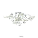 Chrysalini Bridal Headband, Wedding Vine Hairpiece with Crystals - T16008 image