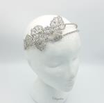 Chrysalini Bridal Headband, Wedding Vine Hairpiece with Crystals - T18761 image
