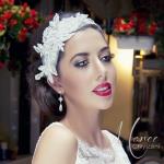 Chrysalini Bridal Headband, Wedding Vine Hairpiece with Pearls - Maree image