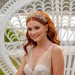 Chrysalini Designer Wedding Hairpiece, Deluxe Bridal Fascinator - THEMIS image