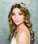 Chrysalini Designer Wedding Hairpiece, Deluxe Bridal Fascinator - APHRODITE image