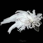 Chrysalini Designer Wedding Hairpiece, Deluxe Bridal Fascinator - AR66632 image