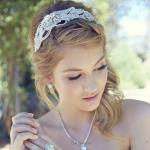 Chrysalini Designer Wedding Hairpiece, Deluxe Bridal Fascinator - EVERLYN image
