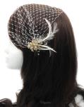 Chrysalini Designer Wedding Hairpiece, Deluxe Bridal Fascinator - R62615 image