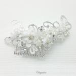 Chrysalini Designer Wedding Hairpiece, Deluxe Bridal Fascinator - R64981 image