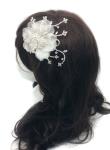 Chrysalini Designer Wedding Hairpiece, Deluxe Bridal Fascinator - R66597 image