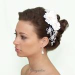 Chrysalini Designer Wedding Hairpiece, Deluxe Bridal Fascinator - R67665 image