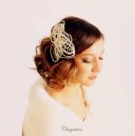 Chrysalini Designer Wedding Hairpiece, Deluxe Bridal Fascinator - R81969 image