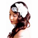 Chrysalini Designer Wedding Hairpiece, Deluxe Bridal Fascinator - R82184 image