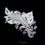 Chrysalini Designer Wedding Hairpiece, Deluxe Bridal Fascinator - R83110 image