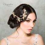 Chrysalini Designer Wedding Hairpiece, Deluxe Bridal Fascinator - SABRINA image