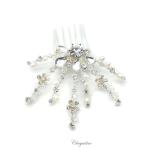 Chrysalini Crystal Bridal Crown, Wedding Comb Hairpiece - C4389 image
