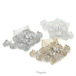 Chrysalini Crystal Bridal Crown, Wedding Comb Hairpiece - C8708 image