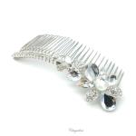Chrysalini Crystal Bridal Crown, Wedding Comb Hairpiece - R63376 image