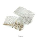 Chrysalini Crystal Bridal Crown, Wedding Comb Hairpiece - R63427 image