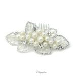 Chrysalini Crystal Bridal Crown, Wedding Comb Hairpiece - R67953 image