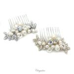 Chrysalini Crystal Bridal Crown, Wedding Comb Hairpiece - C9071G image