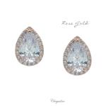 Bridal Jewellery, Chrysalini Wedding Earrings with Crystals - BAE0013 image