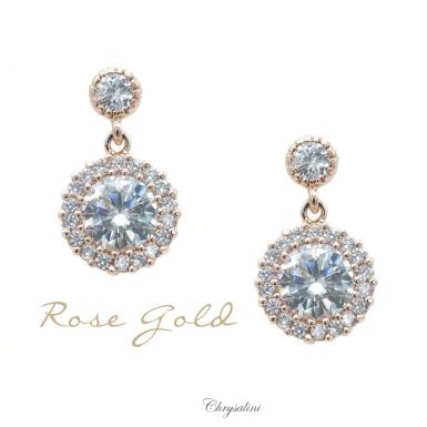 Bridal Jewellery, Chrysalini Wedding Earrings with Crystals - BAE0048 BAE0048 | SOLD OUT Image 1