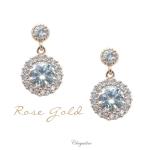 Bridal Jewellery, Chrysalini Wedding Earrings with Crystals - BAE0048 image