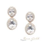 Bridal Jewellery, Chrysalini Wedding Earrings with Crystals - BAE0071 image