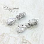 Bridal Jewellery, Chrysalini Wedding Earrings with Crystals - BAE0194 image