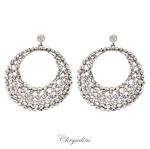 Bridal Jewellery, Chrysalini Wedding Earrings with Crystals - JE62930 image