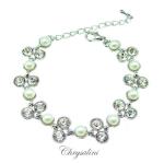 Bridal Jewellery, Chrysalini Wedding Bracelets with Crystals - CB7434 image