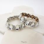 Bridal Jewellery, Chrysalini Wedding Bracelets with Crystals - FB010 image