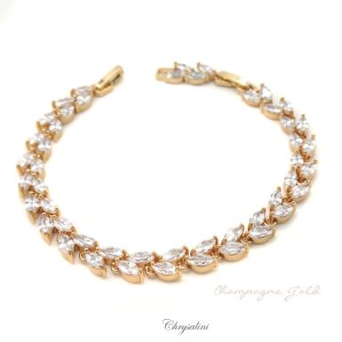 Bridal Jewellery, Chrysalini Wedding Bracelets with Crystals - MB0018DB MB0018DB Image 1