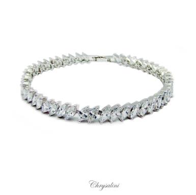 Bridal Jewellery, Chrysalini Wedding Bracelets with Crystals - MB0019 MB0019 Image 1